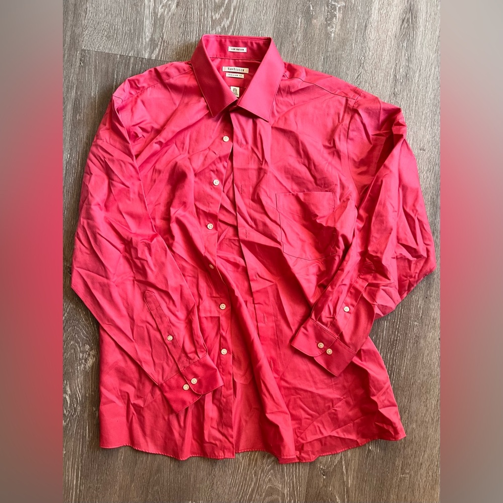 Van Heusen Coral Button-Up Shirt